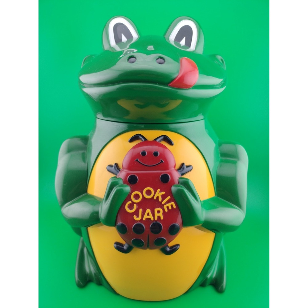 Frog Cookie Jar 1998 Vintage Tested Works Fundamental Too croak